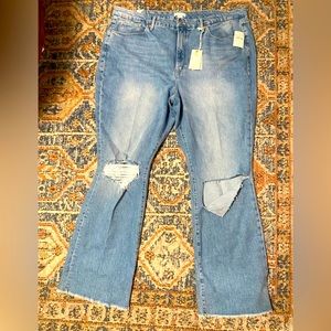 Good American size 20 Good Classic Boot Womens Bootcut Distressed Bootcut Jeans